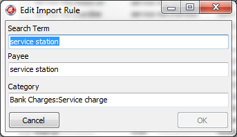 AceMoney Config Editor - edit import rule